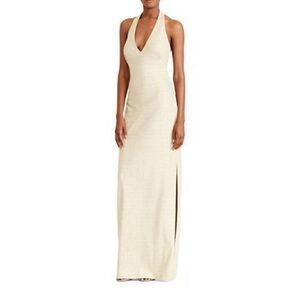 NWOT Lauren Ralph Lauren Champagne Women
Maxi Halter Gown Dress | Size 4